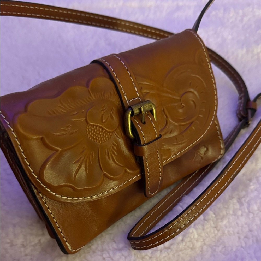 Patricia Nash, Brown Leather Torri Crossbody Bag - Picture 2 of 7